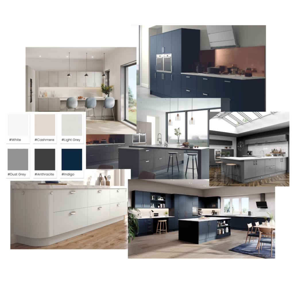 Collage of Neo Practicale Matt kitchen ranges